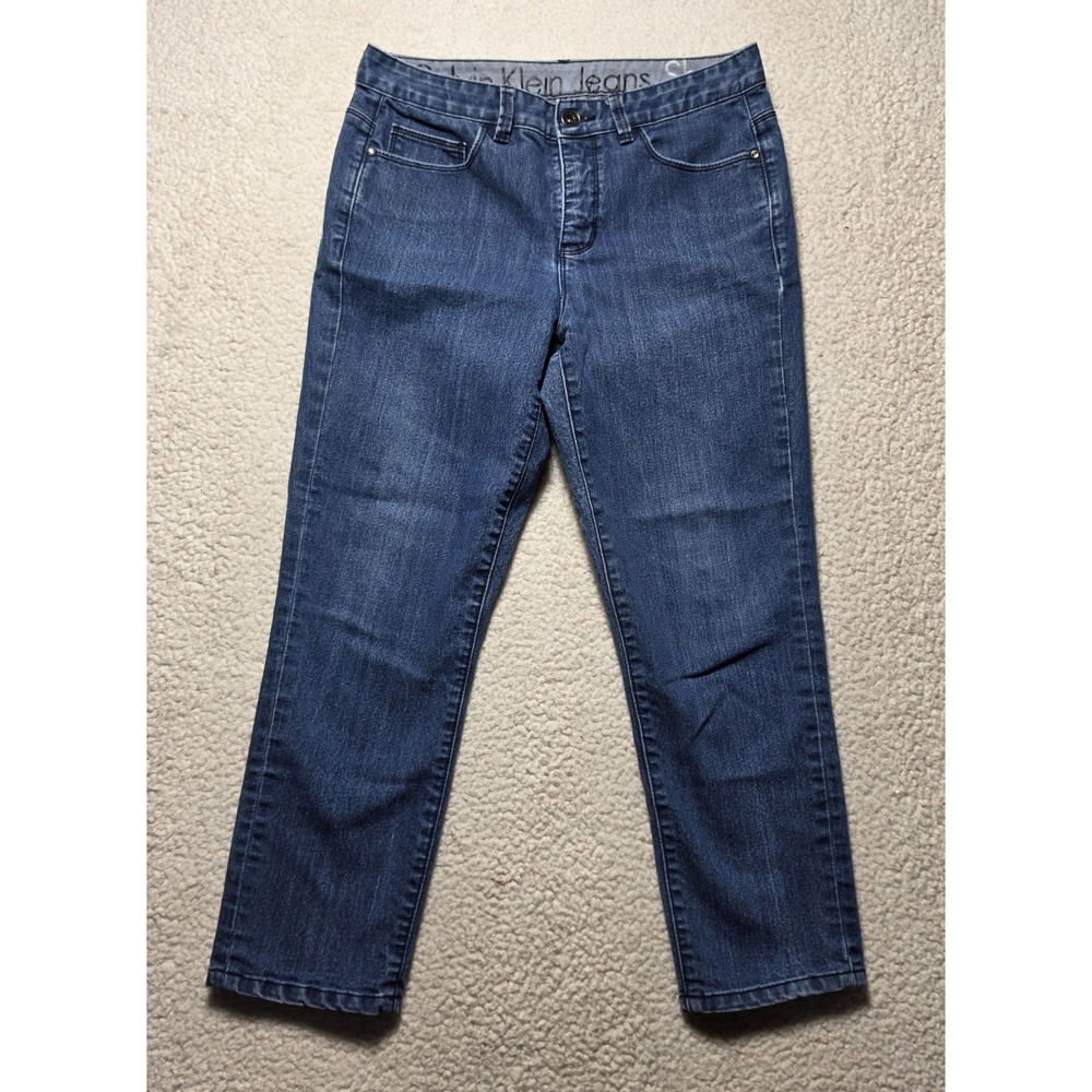 Calvin Klein Jeans Womens Size 29/8 Medium Wash Straight Leg Denim Blue